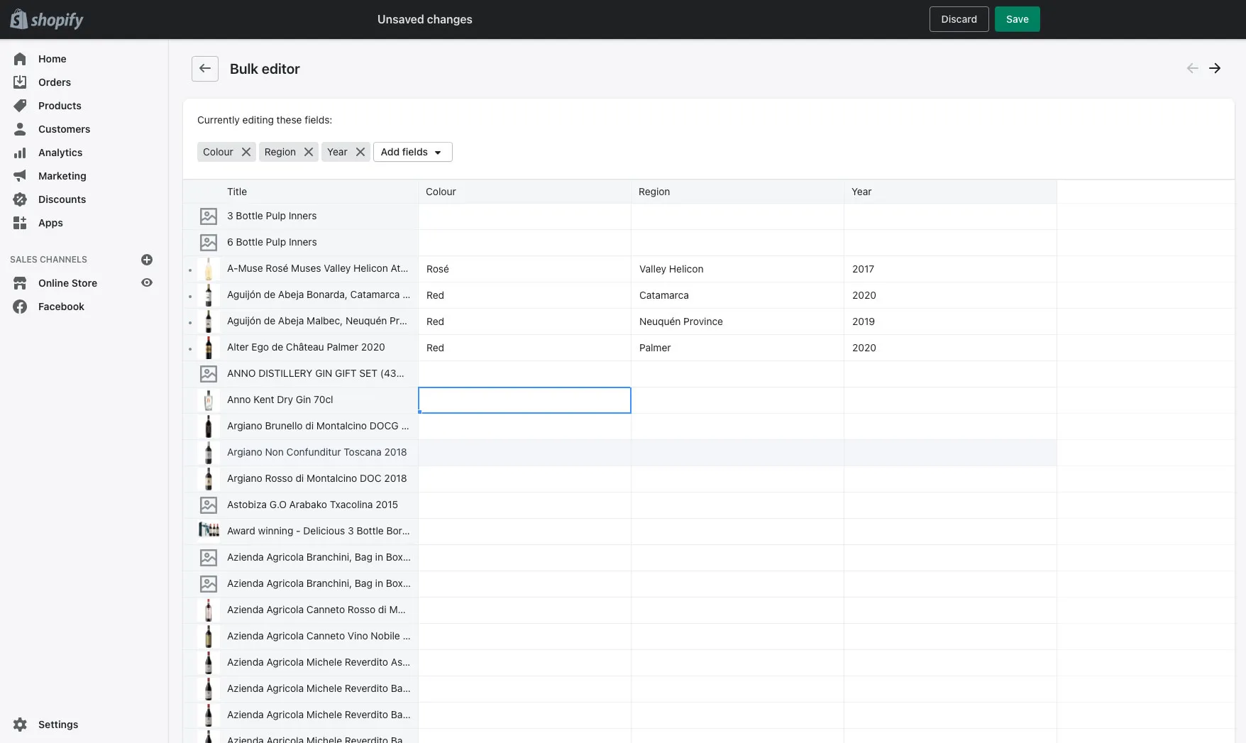 Shopify Metafields Admin interface