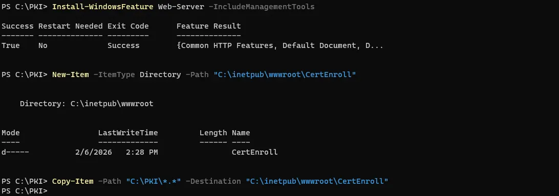 Website initial view