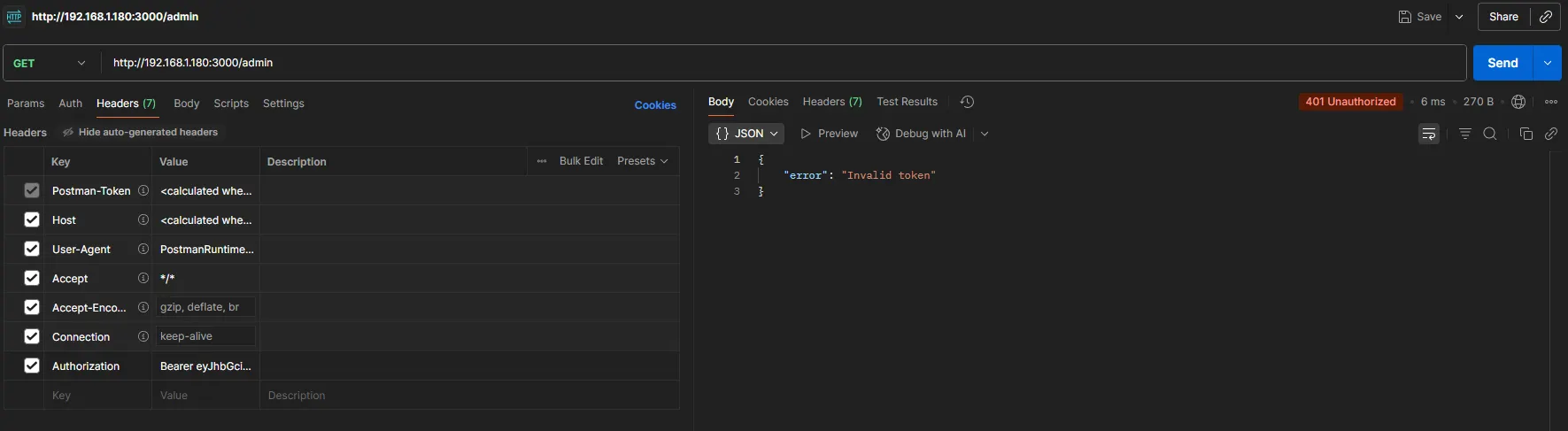Website initial view