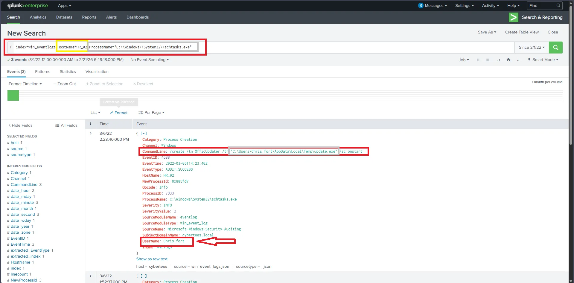 Website initial view