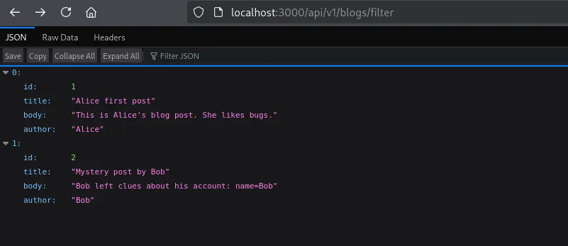 Website initial view