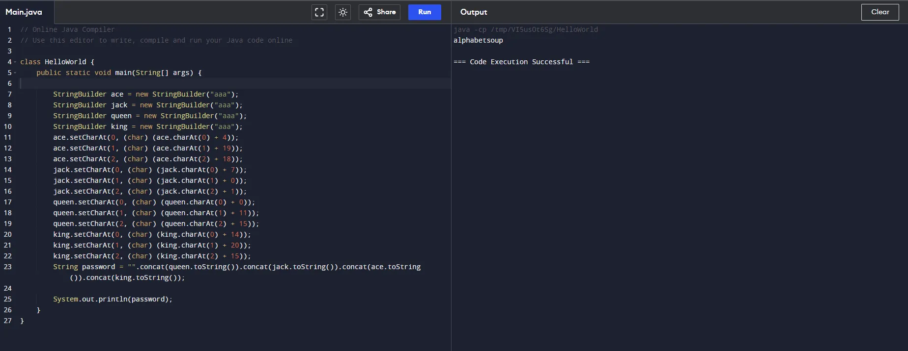 online java compiler