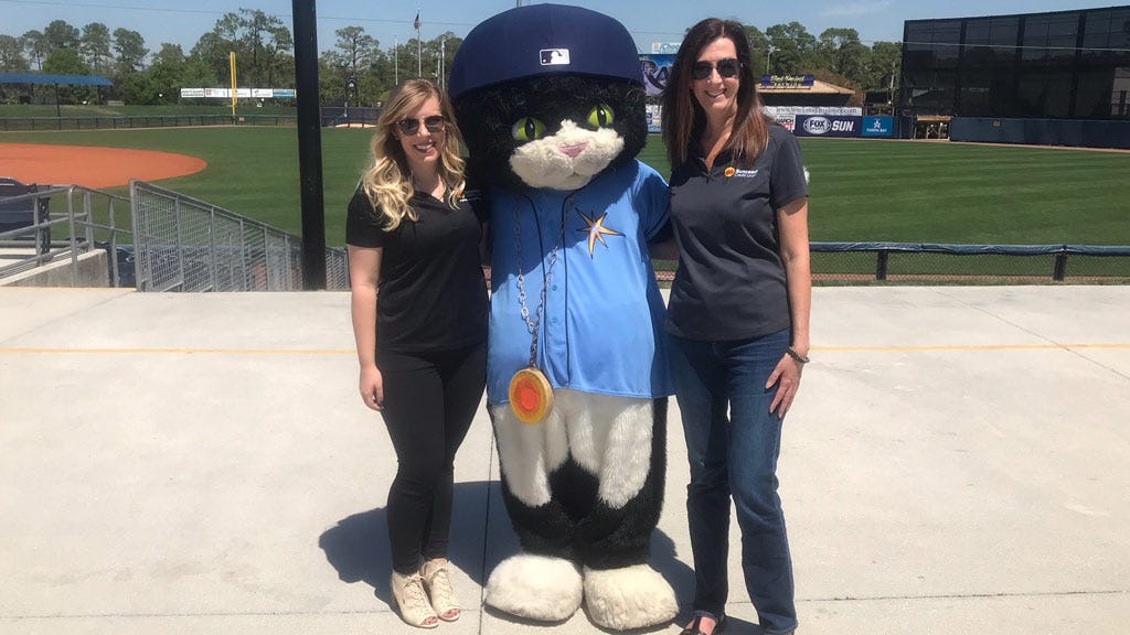DJ Kitty Mascot Head Tampa Bay Rays Baseball 7/21/18 MLB NEW