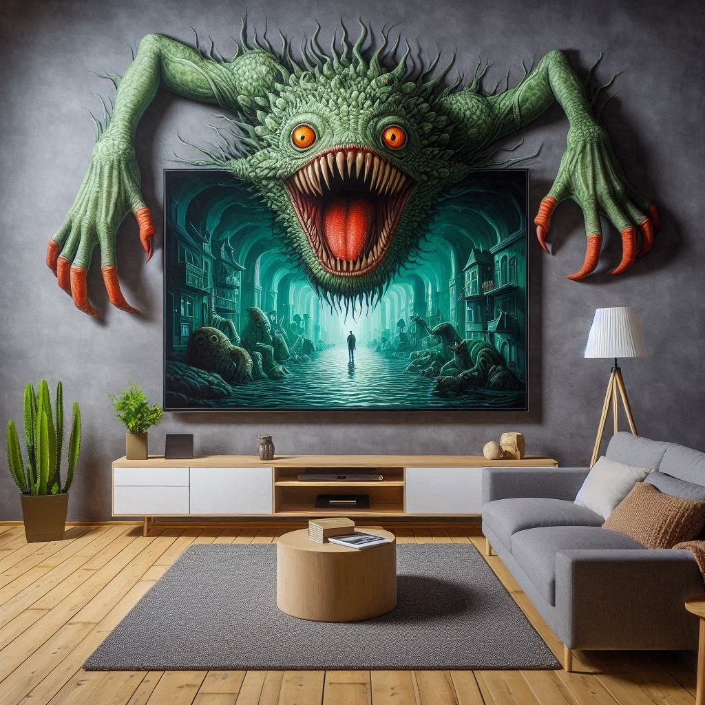 Exploring AI-Generated Concept Art: Strange Failures, Stunning Results | by  Michael Hadwen | AI Art Experiments: Real Depth and Optical Illusions |  Medium