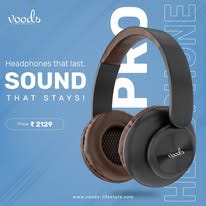 Wireless & Noise-Canceling Headphones at the Best Online Price from the Voods Company