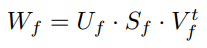 Weight kernel approximated using SVD