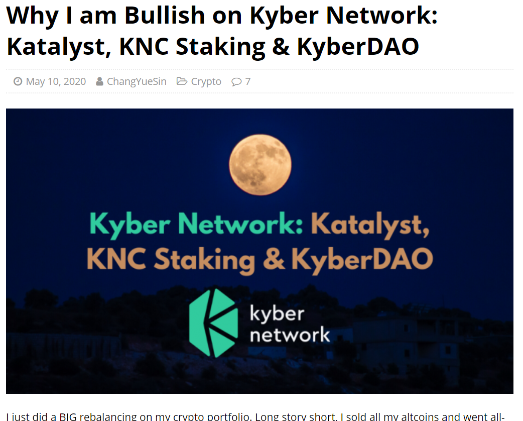 Kyber Ecosystem Report #15. Read the latest stats, figures… | by Deniz Omer  | Kyber Network | Medium
