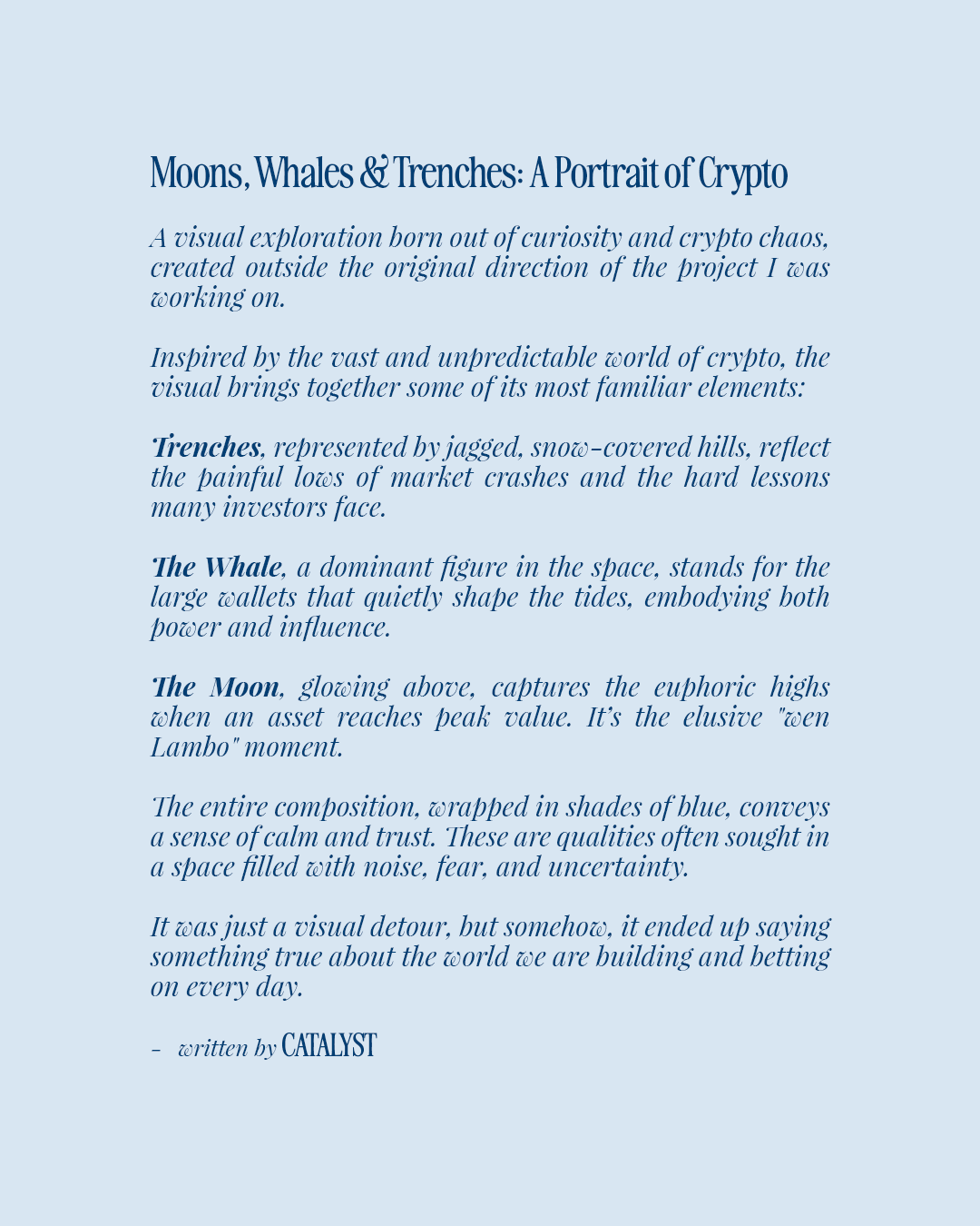 Moons, Whales & Trenches: A Portrait of Crypto | by Oreoluwaposi Samuel  CATALYST | Medium