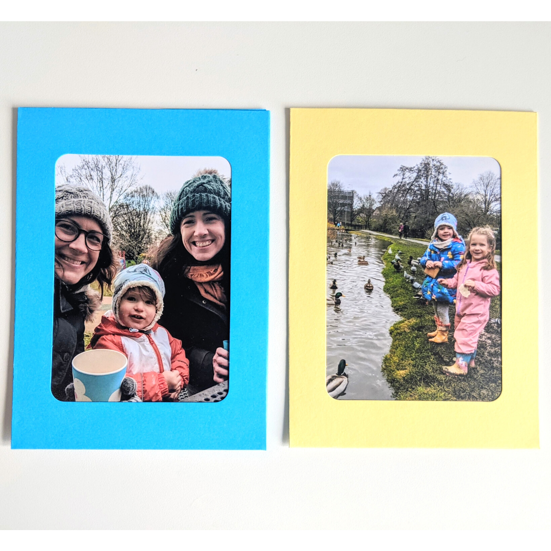 Custom size prints in colourful paper frames, by Wendy Gommersall, OddPrints