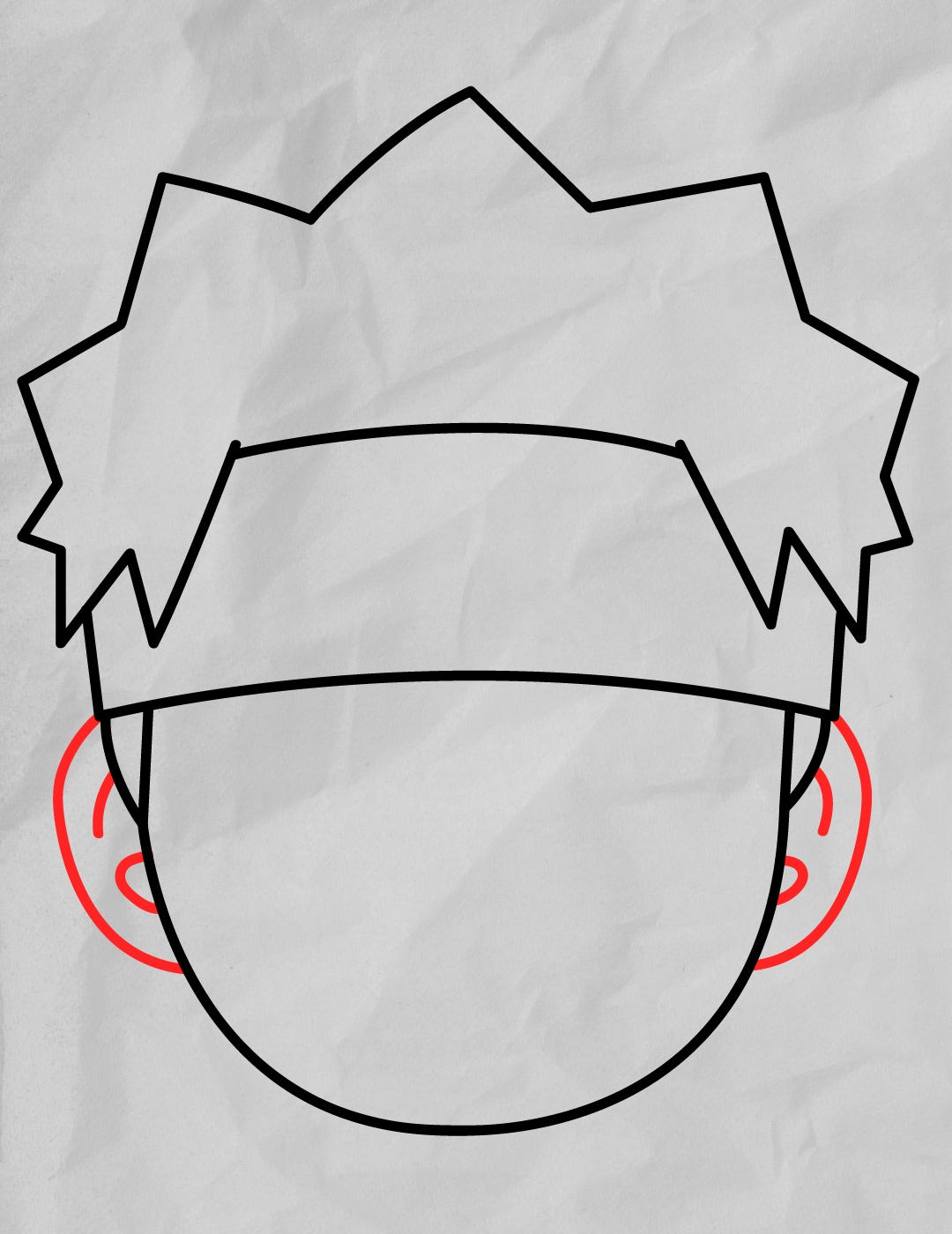 How to draw naruto kid half face step by step, Drawing naruto for  beginners