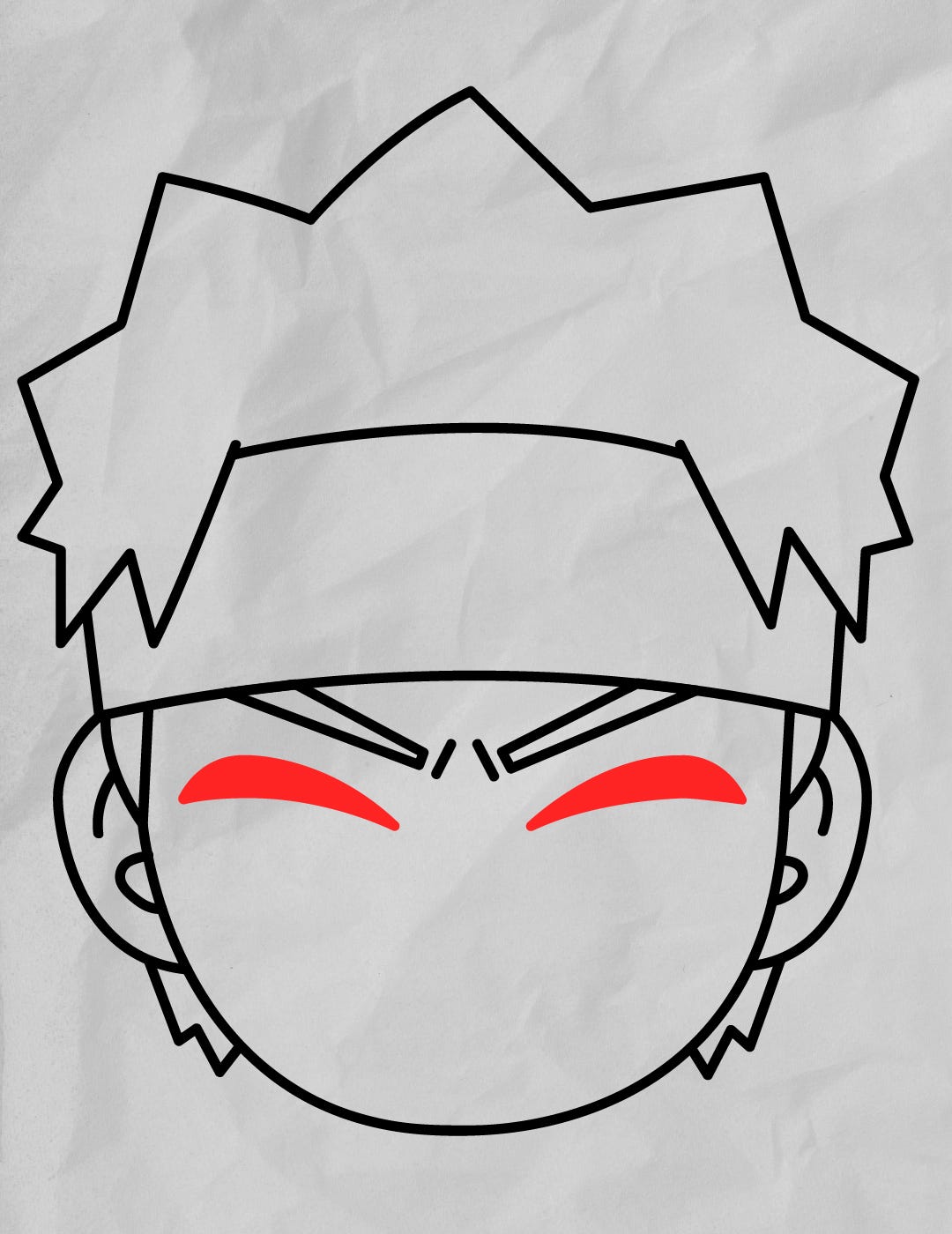 How to draw naruto kid half face step by step, Drawing naruto for  beginners