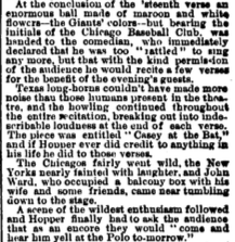 Casey Makes a Debut, New York Evening World, August 15, 1888