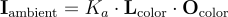 Eqn 1: Constant ambient equation.