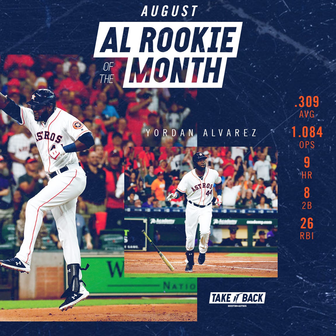 Alvarez, Bregman earn AL Monthly Awards for August, by Houston Astros