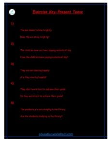 Changing Present Tense to negative and interrogative
