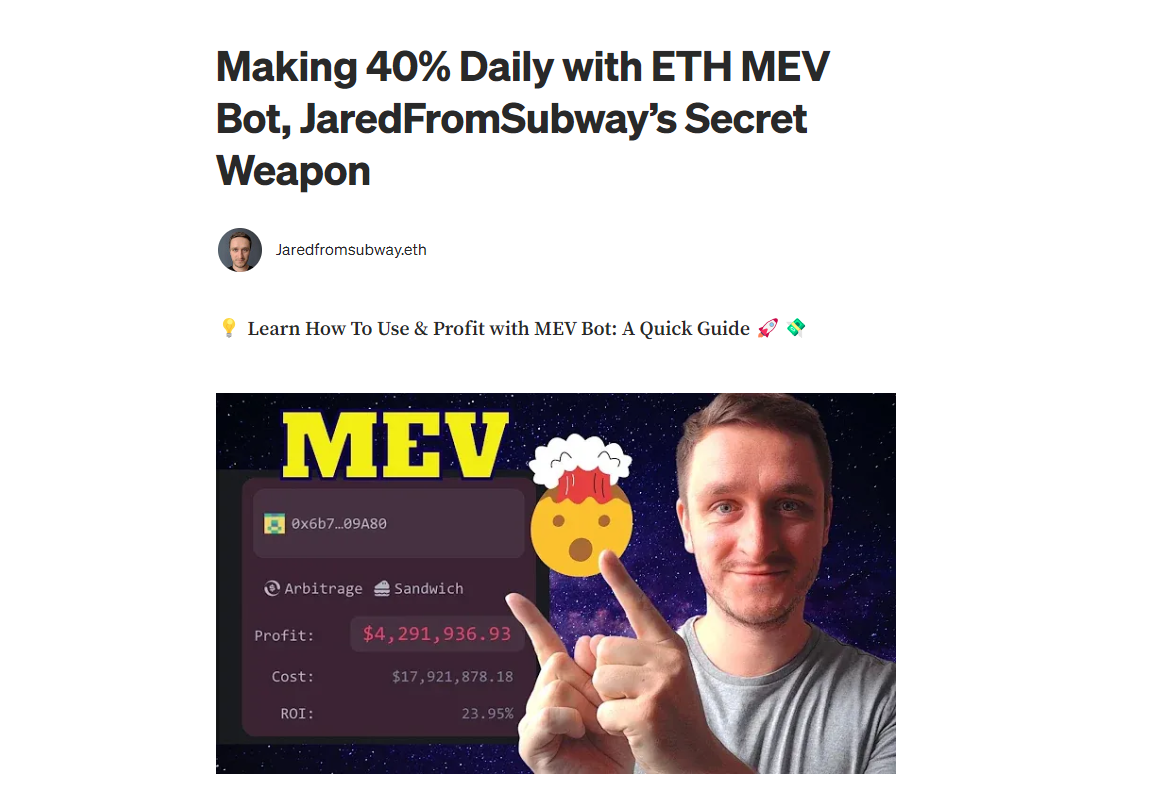 The Multi-Million MEV Bot Scam Industry | by Nefture Security | Coinmonks |  Medium