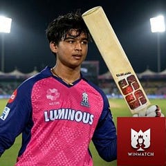 Winmatch coverage of 15-year-old Vaibhav Sooryavanshi for Rajasthan Royals after Jitesh Sharma’s lighthearted unprofessional comment on AB de Villiers podcast for IPL 2026
