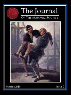 The Journal of The Masonic Society, Número 7, 2010. La pintura es El Masón Borracho, de Goya. Fuente: The Masonic Society