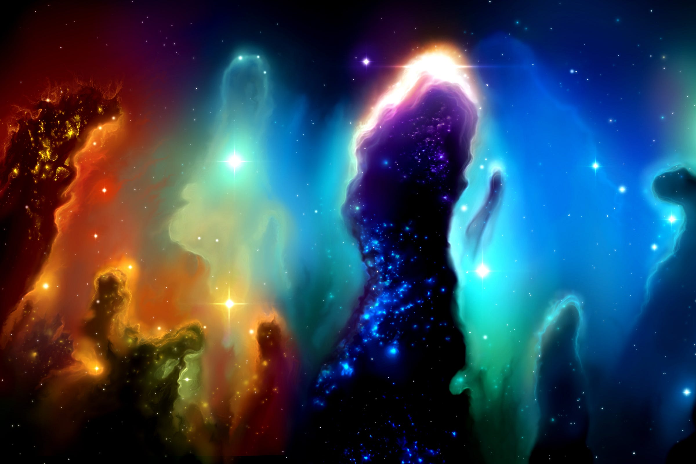 планетарная туманность ngc 7027. звезда вселенной дорама. три цвета вселенной. разноцветный космос. космос туманности и галактики.