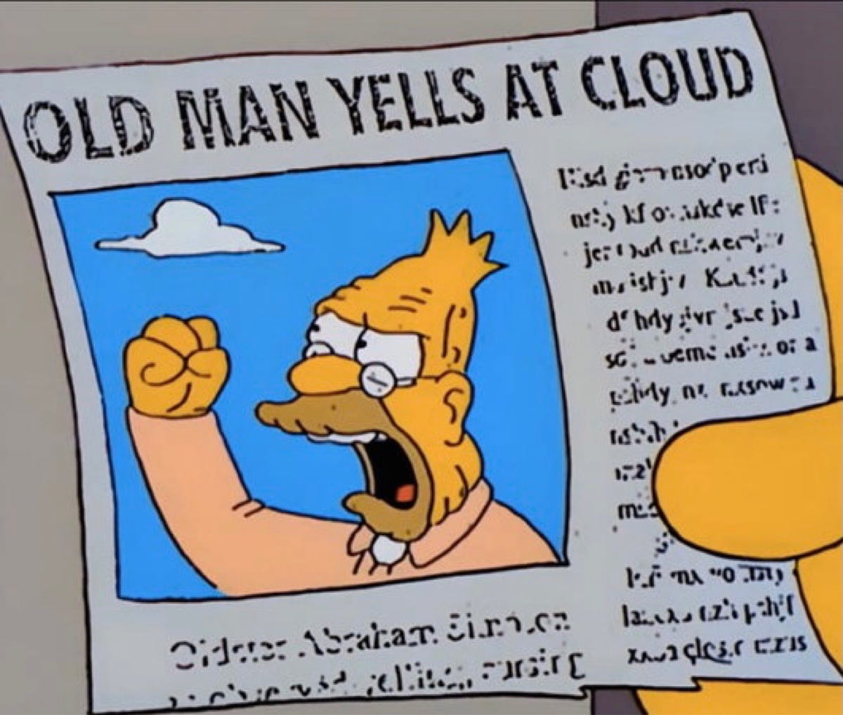 Old man yelling at cloud Medium