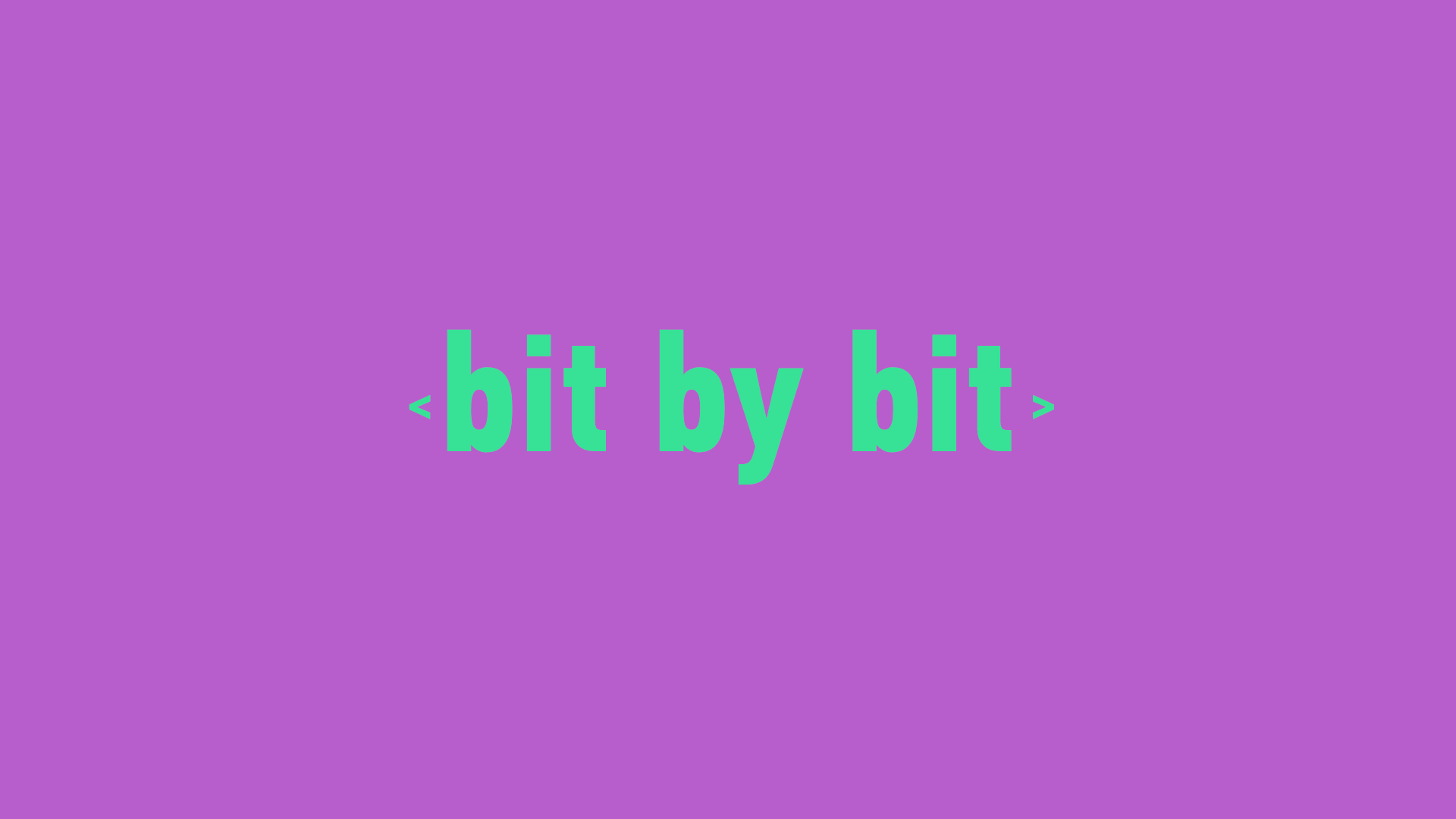 Bit by bit medium