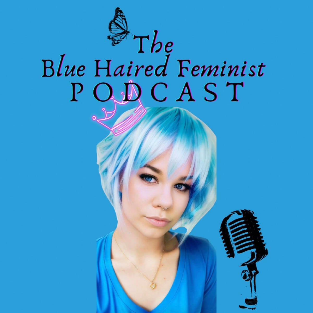 Blue haired feminist