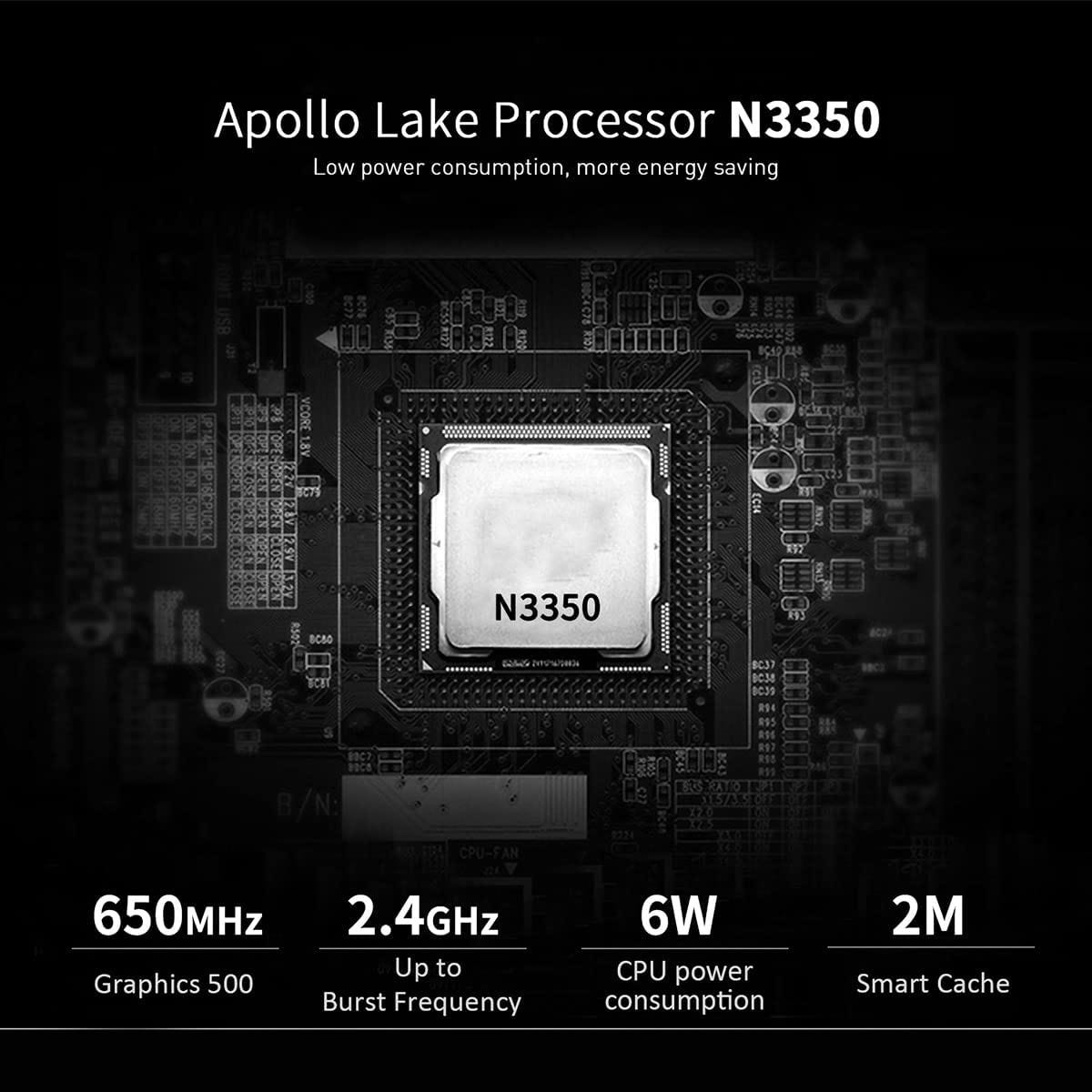  Beelink N3350 Processor (up to 2.4GHz), T4 Pro Mini PC,  4GB+64GB eMMC Mini Desktop Computer, 2.4G+5.8G WiFi, Gigabit Ethernet, BT  4.0, 4K@30Hz, Dual HDMI : Electronics