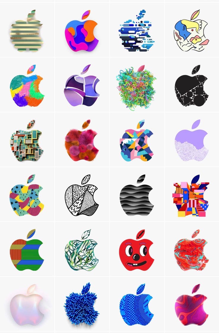 ~370 Apple logo examples