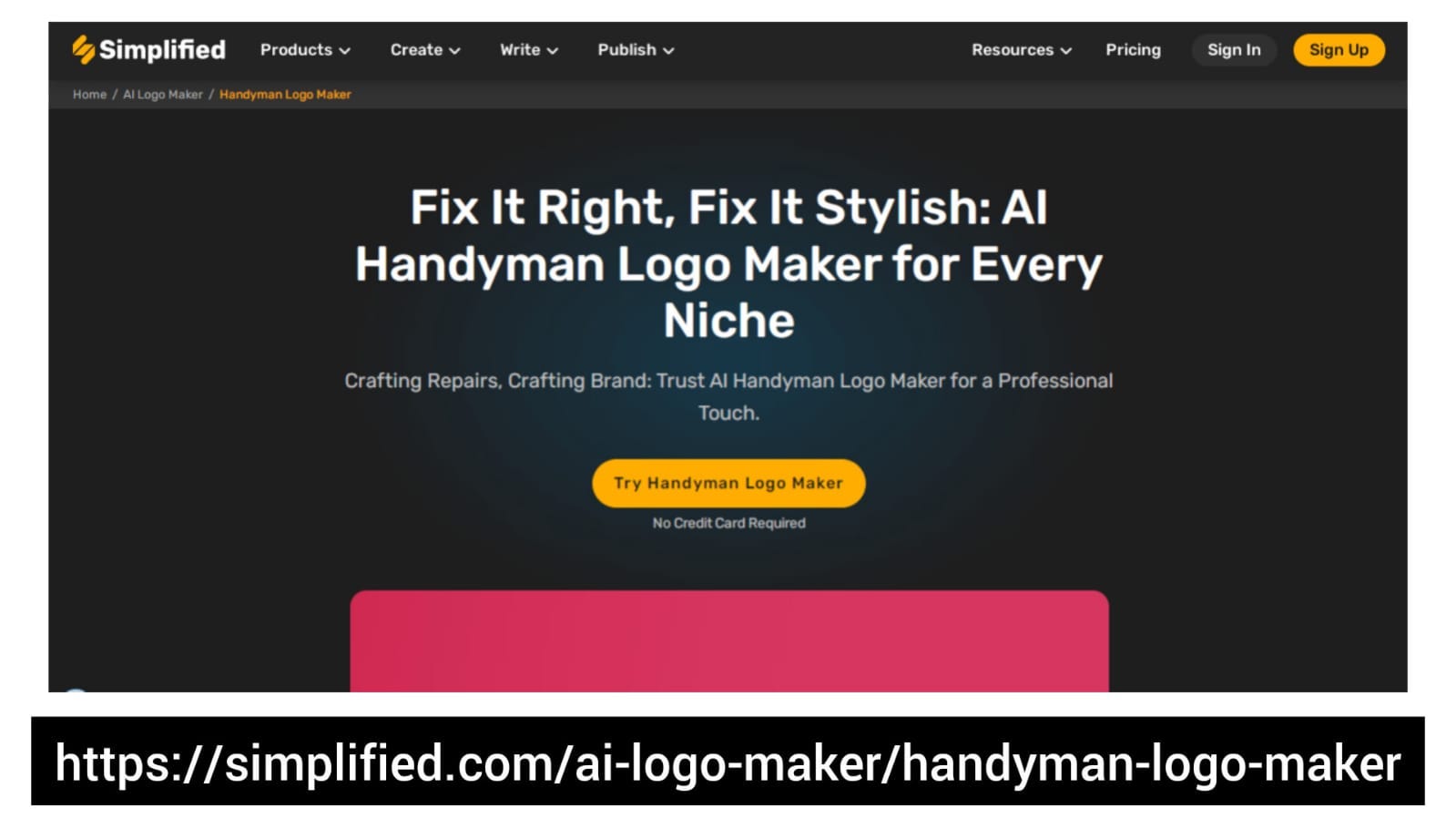Handyman Logo Maker Medium