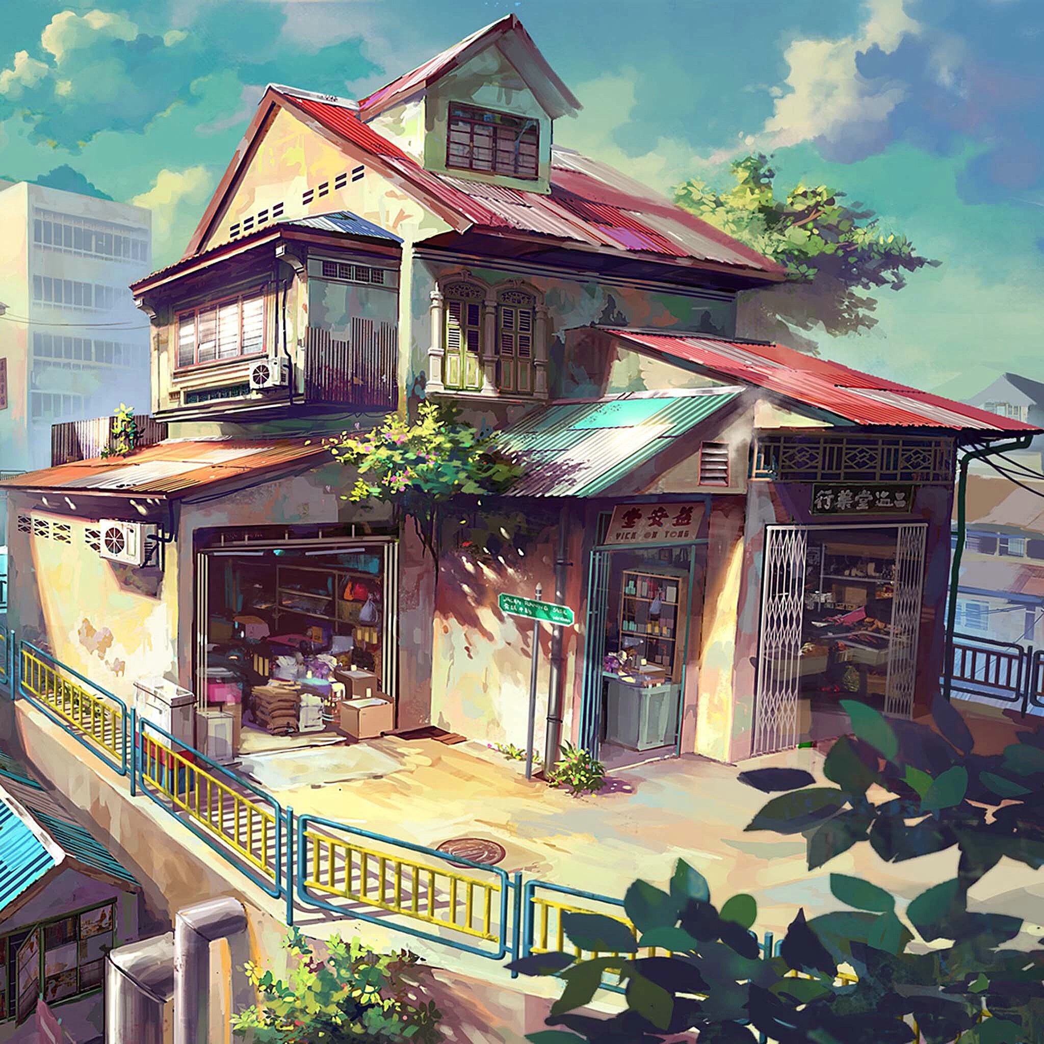 средневековый дом. хаяо миядзаки деревня в японии арт. аниме дом. поместье клана хьюга. дома арт строя.