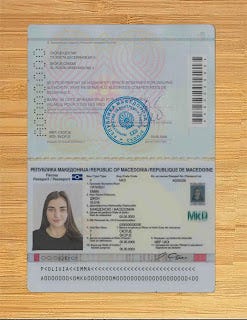 Macedonia Passport PSD Template — Editable, High-Quality Design