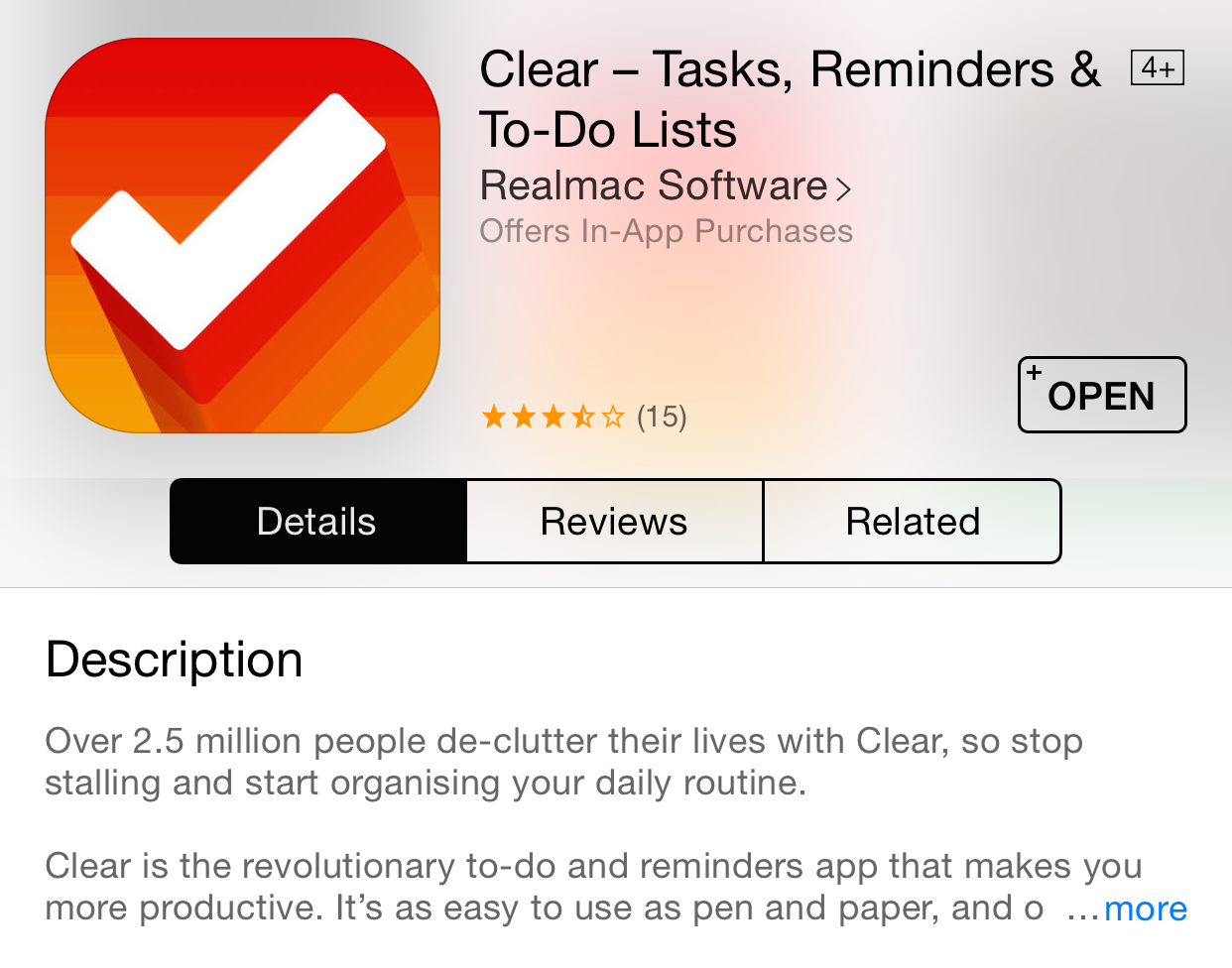 Шорт приложения. Clear приложение. App Store описание. Short description.