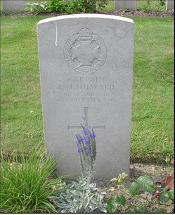 Milward’s grave in France. Photo courtesy CWGC