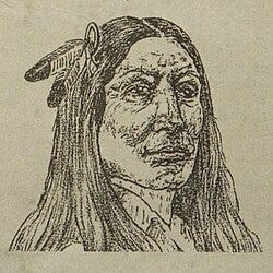 A Mormon missionary made a 1934 sketch of Crazy Horse after interviewing Crazy Horse’s sister, who claimed the depiction was accurate.[1]