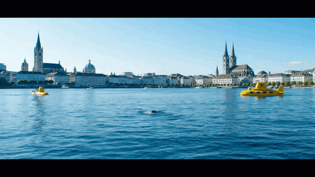 Video 1: Submarines and a whale in Zurich Lake (Image by Author).