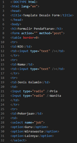 Cara membuat form html sederhana di visual studio code - Dicky ...