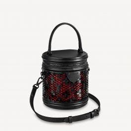 Louis Vuitton Monogram Lace Leather Bucket Bag