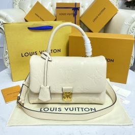 M45976 Louis Vuitton Monogram Empreinte Madeleine MM Handbag-Cream -  Eluxury - Medium