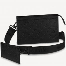 M81115 Louis Vuitton Monogram Shadow Gaston Wearable Wallet - Eluxury -  Medium