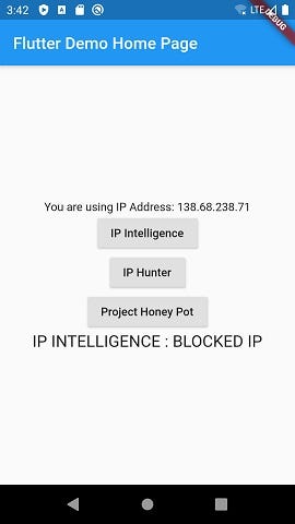 The 138 IP address was blocked by IP Intelligence.