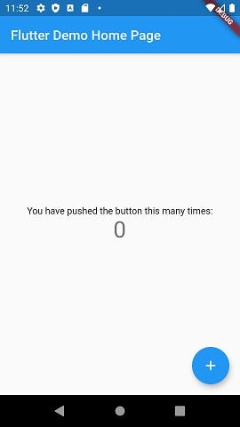 Basic Flutter App HomePage