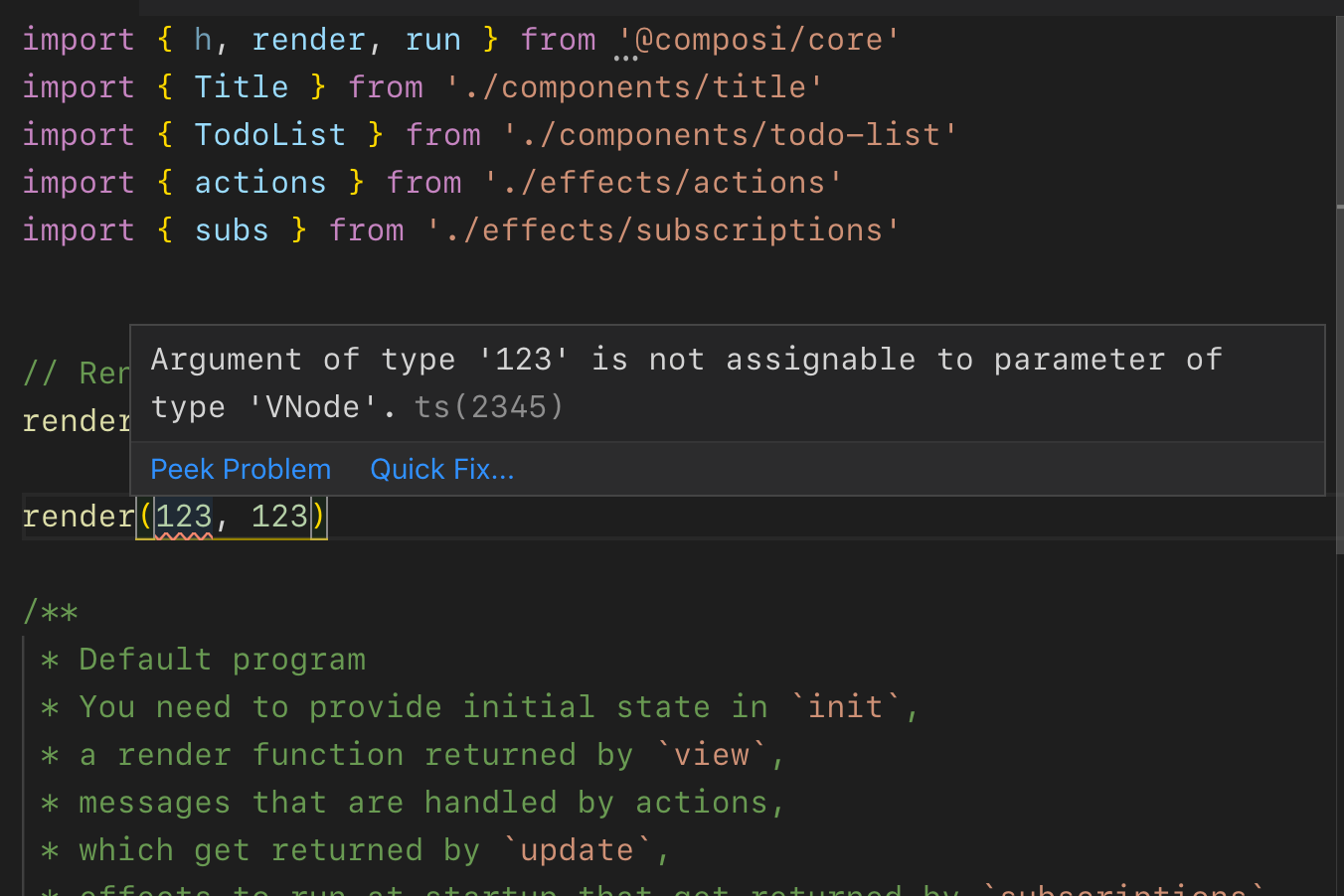 Typing js