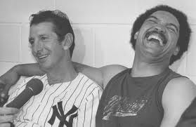 Yankees Manager Billy Martin with Reggie Jackson, in a good moment