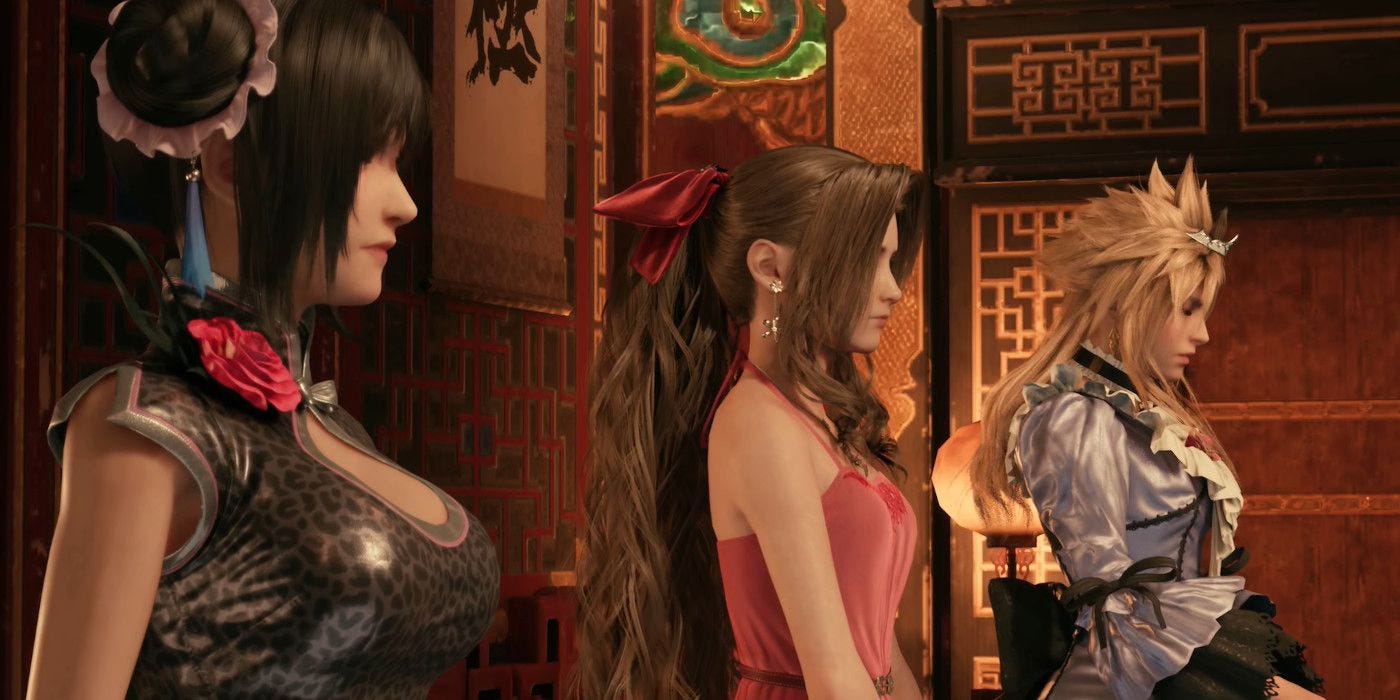 A Final Fantasy X style Cloud and Tifa FFVII Remake mod? Sure