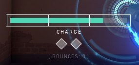 Arrow charge & bounce UI