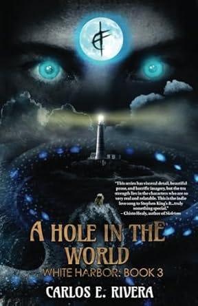 Cover for the 3rd book in the series, called A Hole in the World