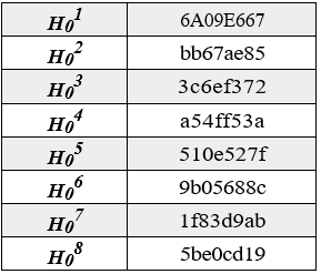 Tablo 1.1. Başlangıç vektörü