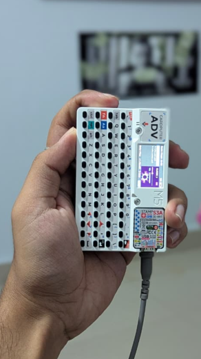 this was me listening music , my iems connected to the device